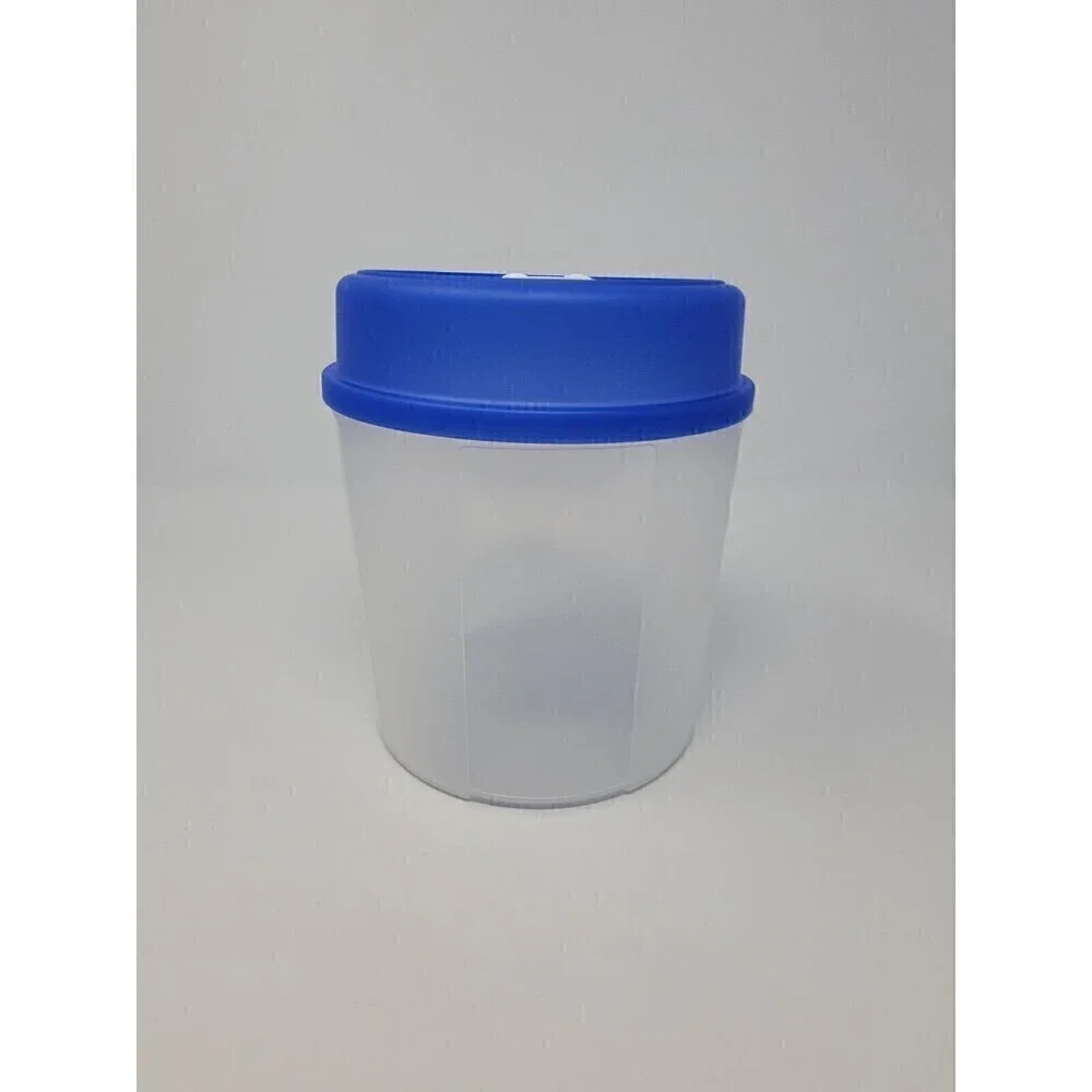 TUPPERWARE FREEZER MATE ICE CREAM SAVER ROUND BLUE LID SMART DATE DIAL #4564A-2